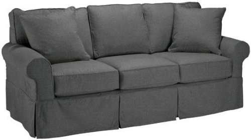 Nantucket Slipcover 3 cushion Sofa, SLPCVR SLEEPER, TEXT SOLID GREY