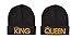 King & Queen, Couple Matching, Warm & Stylish 12 inch Long Unfolded Beanie