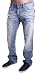 AFFLICTION 33" Cooper Bootcut Distressed Mens Jeans Blue Size 33