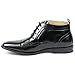 Ferro Aldo MFA-806005A Black Mens Lace up Perforated Dress Ankle Boots Shoes w/ Leather Lining