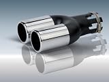 Produkt-Bild: Auspuffblende Tajco Doppel-Endrohr rund gerade, 30-54mm