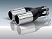 Produkt-Bild: Auspuffblende Tajco Doppel-Endrohr rund gerade, 30-54mm