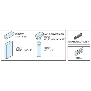 Fujioh FDK0004 NA Ductless Conversion Kit – Compatible with FSR Range Hoods FDK-0004