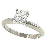 1.11cttw Cushion Cut Diamond Solitaire Ring Egl IJ/si1