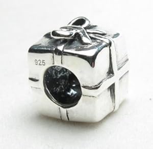 Christmas Present Gift Below the Tree .925 Sterling Silver Charm
