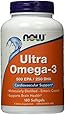 Now Foods Ultra Omega 3, Fish Oil Soft-gels, 180-Count