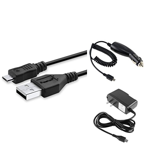 HTC G2 Combo (Micro-USB) Rapid Car Charger + Home Wall Charger + USB Data Charge Sync Cable for HTC G2