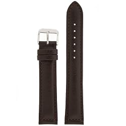 Extra Long Watch Band Leather Dark Brown Padded 20 millimeters Tech Swiss