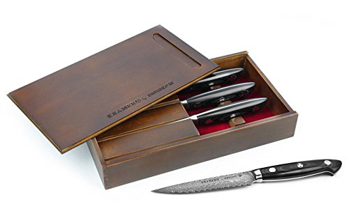 Kramer by Zwilling JA Henckels Bob Kramer Stainless Damascus Steak Knives by Zwilling JA Henckels 34899-000 , Set of 4