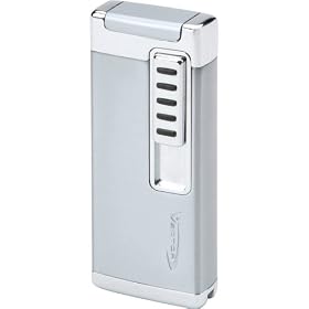 Vector Oto Torch Cigar Flame Lighter Chrome Satin