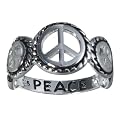 Sterling Silver Peace Inspirational Ring
