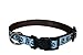 Xsmall Blue/Brown Puppy Paws Dog Collar: 1/2