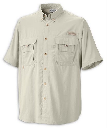 Columbia Men's Bahama II Short Sleeve Shirt, Fossil, X-Large Tall