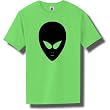 Alien Face Short Sleeve Bright Neon T-Shirt - 6 bright colors