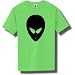 Alien Face Short Sleeve Bright Neon T-Shirt - Available in 5 bright colors