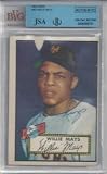 Willie Mays Autographed/Hand Signed 1952 Topps Card Vintage Auto JSA Slabbed #X11641