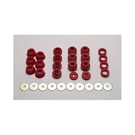 Energy Suspension 2-4105R: Body Mount Bushings, Polyurethane, Red, Jeep, Wrangler, Set of 31