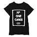 vadim Women's Tops Cute Letters Print Tshirt Basic O Neck Shirts Casual Tee Black Medium
