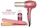 CHI PINK Breast Cancer Awareness Hair Dryer & Ceramic Iron Combo w/ Free Pink Silk Infusion 2oz