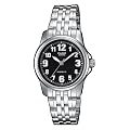 Casio - LTP-1260D-1BEF - Montre Femme - Quartz Analogique - Cadran Noir - Bracelet Acier Argent