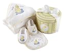 Baby Aspen Dilly the Duck 4-Piece Bath Time Gift Set in Decorative Hat Box