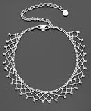Givenchy Silvertone Crystal Choker