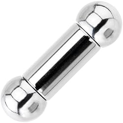 0 Gauge STEEL BARBELL Tongue Ring 5/8" 8mm