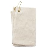 Bone Colored Golf / Sport Towels With Grommet And Clip, Pack of 12