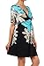 Modern Kiwi Wildflower Print V-Neck Kimono Dress