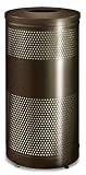 Howard Classics 25 gallon Steel Drop Top with Levelers Hammertone Bronze Waste Receptacle S3ETHBZ