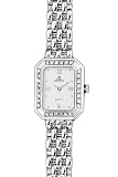 Euro Geneve 14k White Gold & Diamond Women's Rectangle Watch
