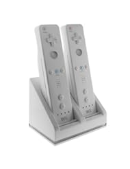 Gen Premium Dual Charging Station with LED Light Plus 2 High Capacity Rechargeable Replacement Battery and USB Cable For Nintendo Wii Remote Control