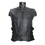 Mens Bulletproof Style Leather Vest MV120
