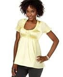 XOXO - XOXO Smocked Charmeuse Top