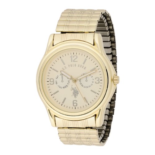 U.S. Polo Assn. Men's USC80011 Round Analogue Gold Dial Expansion Watch