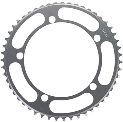 Rocket Alloy Chainring 144mm, 5 Bolt 51T Silver 1/8 Track Pitch