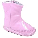 Wee Squeak Toddler Girls Shoes Pink Patent Boots 5