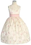Sweet Kids Toddler Girl Pink Sash Ivory Easter Dress 3T
