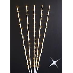 Leuchtstab, Lichtstab, Lichterkette m. 80 LED Birnen beleuchtet, weiss