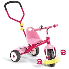 Radio Flyer Girls Deluxe Steer and Stroll Trike, Pink 