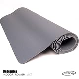 Defender Solid PVC Indoor Rower Mat, Defender Gray