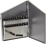 Chicago Latrobe 150 Series Black Oxide Jobber Length Drill Set with Metal Case, Metric, 11-piece, 1.0mm - 6.0mm in 0.5mm increments