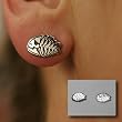Jolly Pirate Fish Earrings - Silver Finish