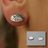 Jolly Pirate Fish Earrings - Silver Finish