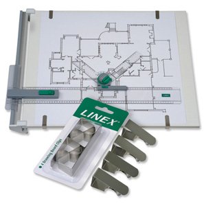 Childrens Toyshop  Computer : Linex Drawing Board Clips for Securing Paper or Card Ref Pdbdbc-4 [Pack 4]