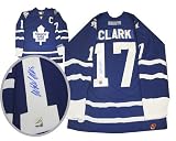 Wendel Clark Signed Jersey Maple Leafs Dark Replica
