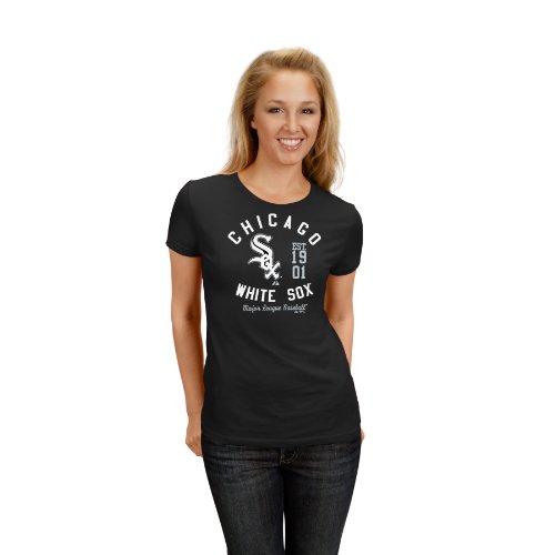 MLB Chicago White Sox Women's Short Sleeve Crew Neck Tee (Black, Medium)