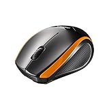 BUFFALO 無線(2.4GHz)BlueLEDマウス 静音/3ボタン オレンジ BSMBW28SOR