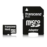 Transcend Micro SDHC 16GB Class 2 Speicherkarte mit SD Adaptervon "Transcend"