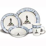 16 pc Lighthouse Light House Dinnerware Dishes Set
